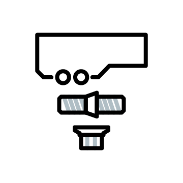 WHEEL STUDS & NUTS REAR